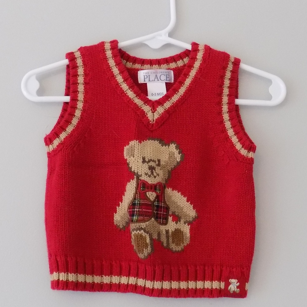 Children's Place Christmas Vest 0-3 months EUC